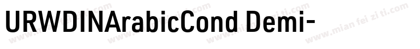 URWDINArabicCond Demi字体转换